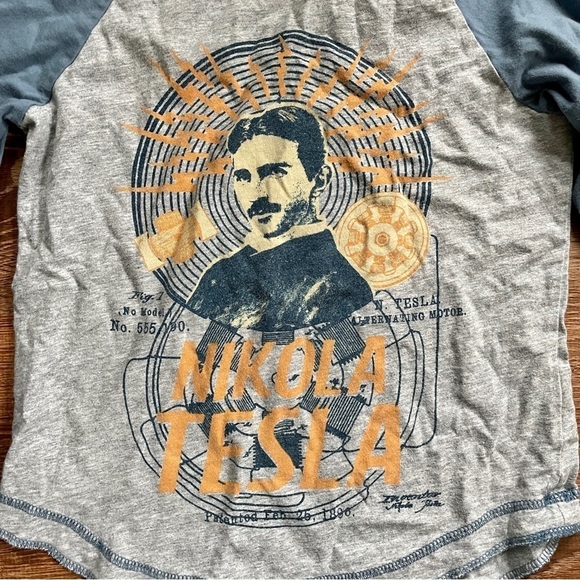 Peek Nicola Tesla Long Sleeve Raglan Small 6/7 - Picture 2 of 8